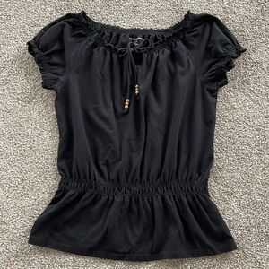 Super soft Black Boho top-Croft & Barrow